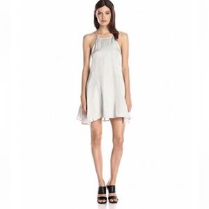 NWT! Keepsake The Label “With You” Trapeze Swing Mini Dress Pale Grey Small